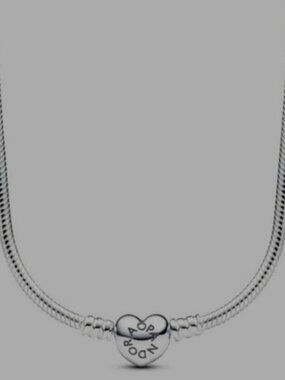 Pandora Moments Heart Clasp Snake Chain Necklace